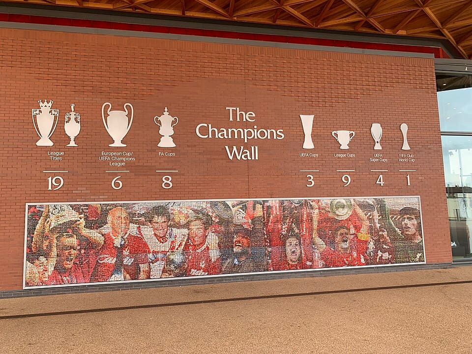 Champions wall outside Anfield